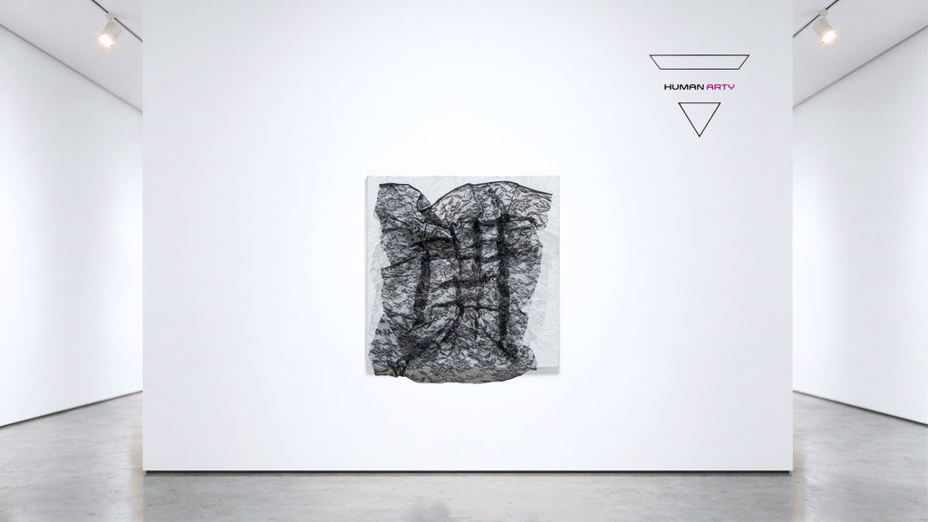 Hong Wai 洪慧: One Life One Dream series, "Open" (蕾絲書法 - 巴黎一字一生系列 – 開)