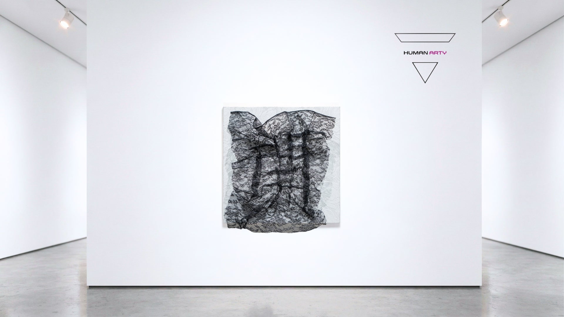 Hong Wai 洪慧: One Life One Dream series, "Open" (蕾絲書法 - 巴黎一字一生系列 – 開)