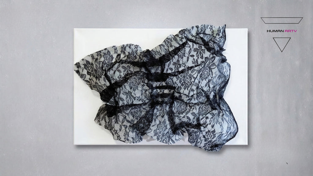 Hong Wai 洪慧: One Life One Dream series, "Realm" (蕾絲書法 —境)