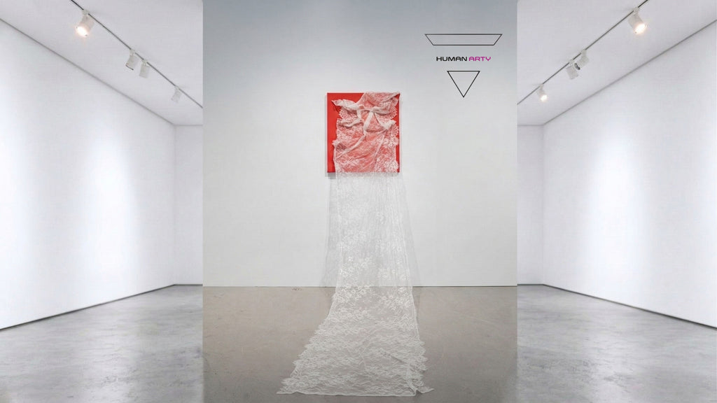 Hong Wai 洪慧: Hong Kong Express series, "Sunet" (蕾絲書法 – 夕)